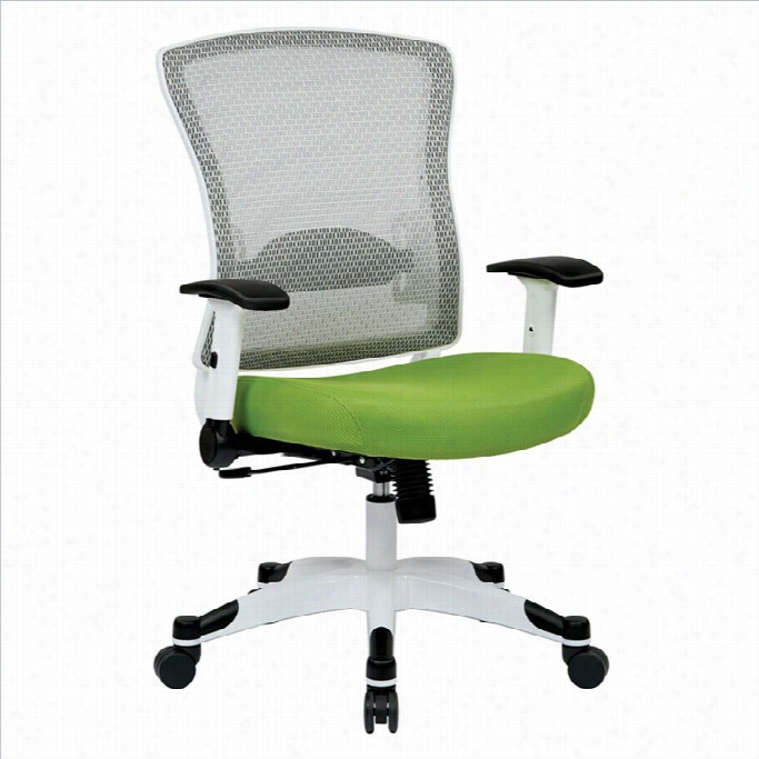 Office Star Pulsar Wihte Frame Managers Office  Chair In Green