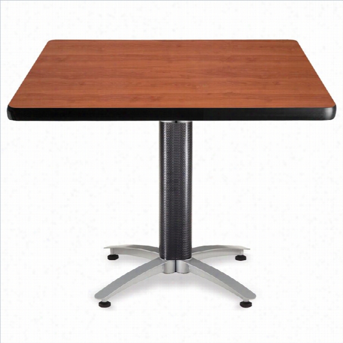 Ofm Mesh Base 42 Sq Uare Table In Cherry