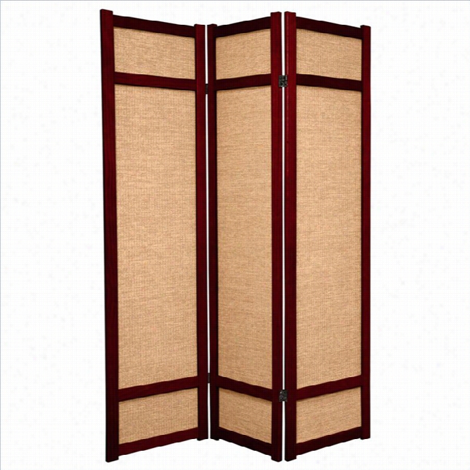 Oriental Furniture 6 ' Tall 3 Panel Shoji Screeen In Rpsewood