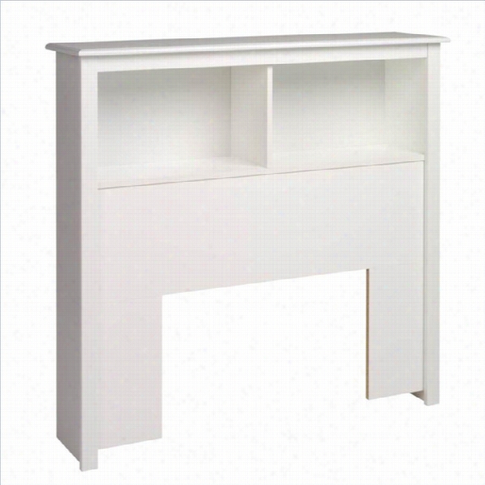 Prepac Monterey  Twin Bookcase Headboard In White