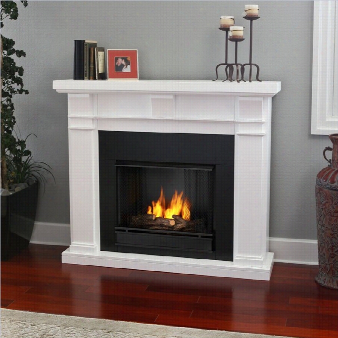 Real Flame Porter Fireplace In White Perfect