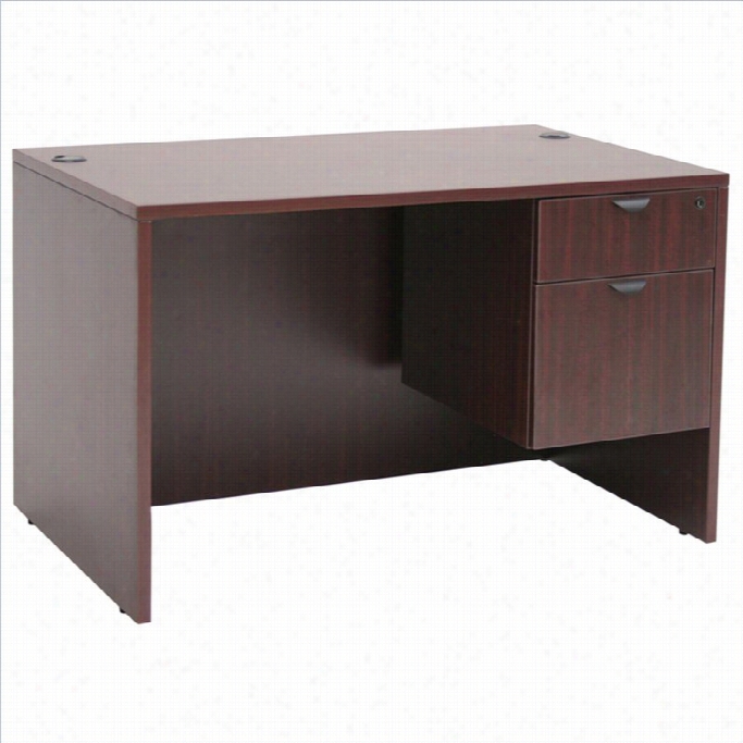 Regency Legcay 47 Desk With Bo Smooth Pedesfal In Mahogany