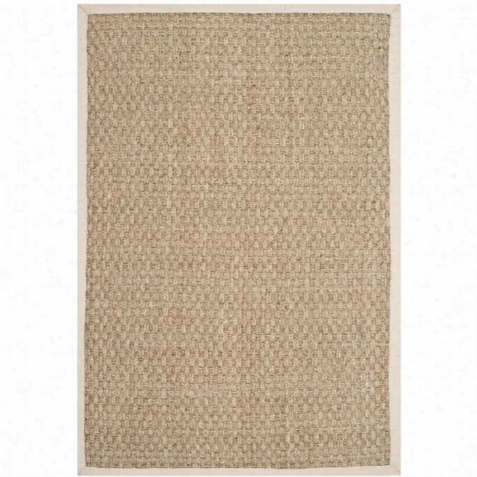 Safavieh Natural Fiber Sissl And Sea Grass Small Rectangle Rug Nf114j-4 In Unaffected And Ivory