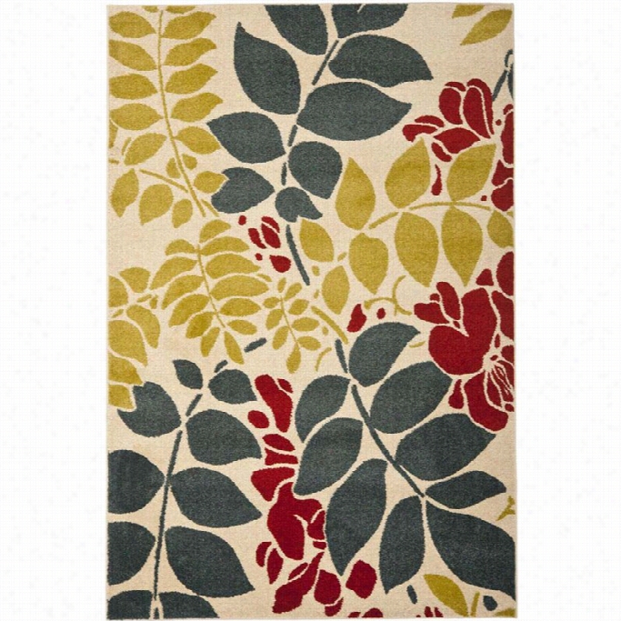 Saffavieh Newbury Ivory Floral Rug - 3' X 5'