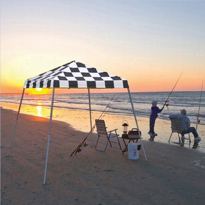 Shelterlogic 8'x8' Sport Pop-up Canopy Slant Leg Wwith Cover In Checker