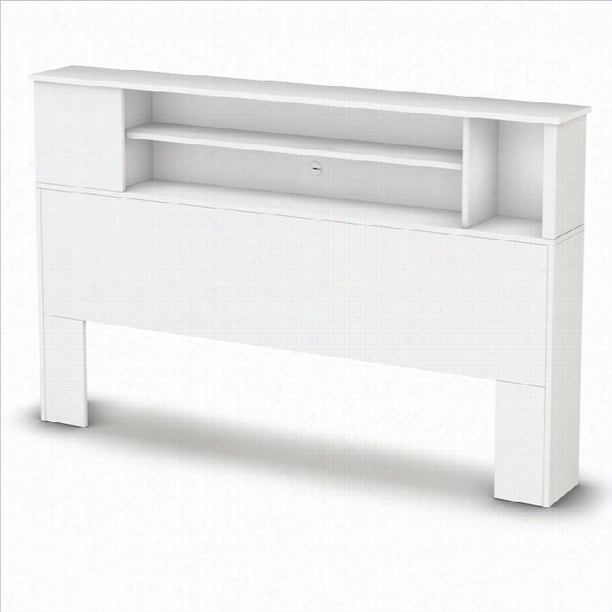 So Uth Shore Breakawter Full / Queen Bookcase Headboard In White