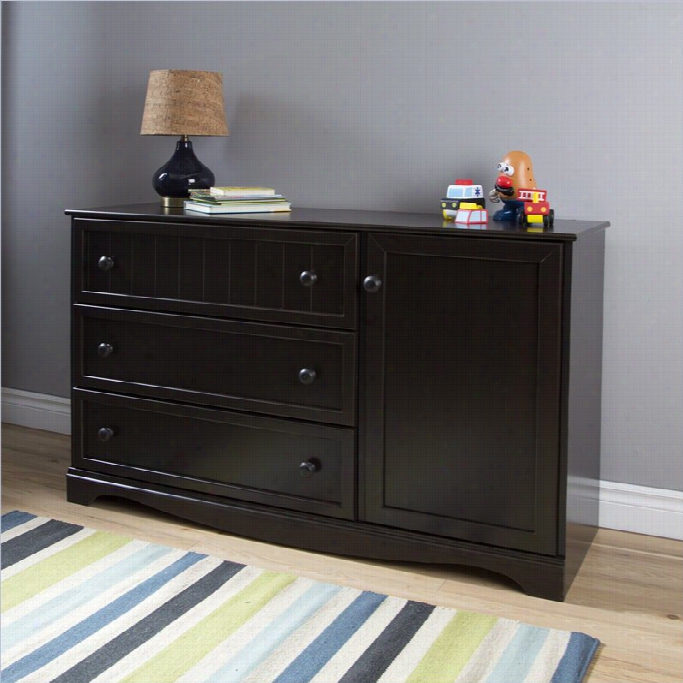 South Shore Savannah 3-drawer Dresser With Door In Espresso