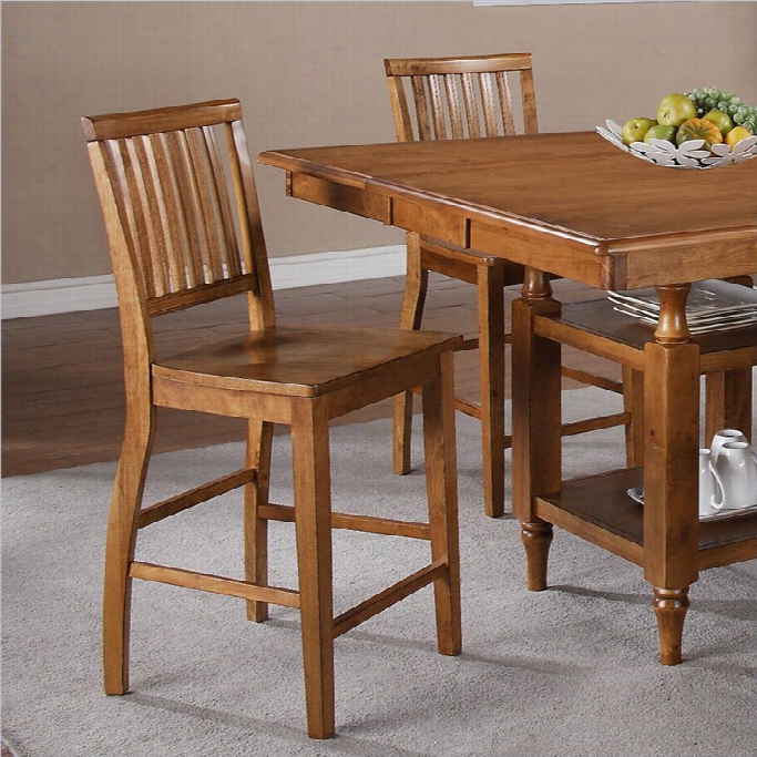Steve Silevr Company Canndice Couner Heigt Dining Chair In Oak