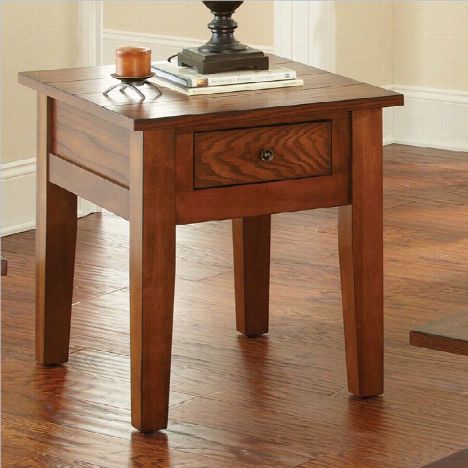 Steve Silver Company Desoto End Table In Dark Oak Finish