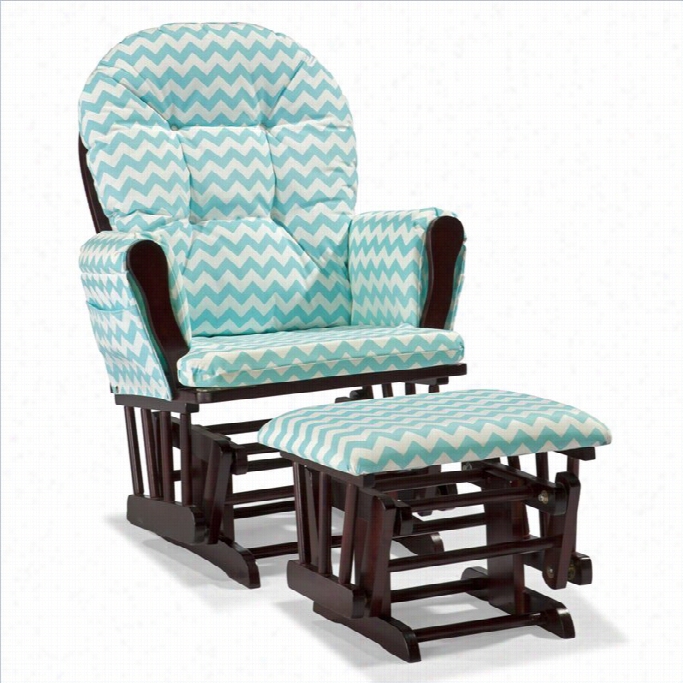 Stork Craft Hoop Custom Glider And Ottoman Inc Herry And Turquosie