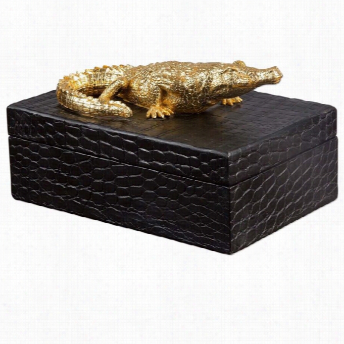 Uttermost Gold Crocodile Box