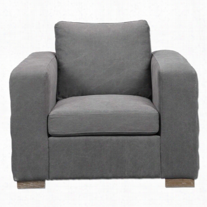 Uttermost Inari Stonewashed Gray Armchair