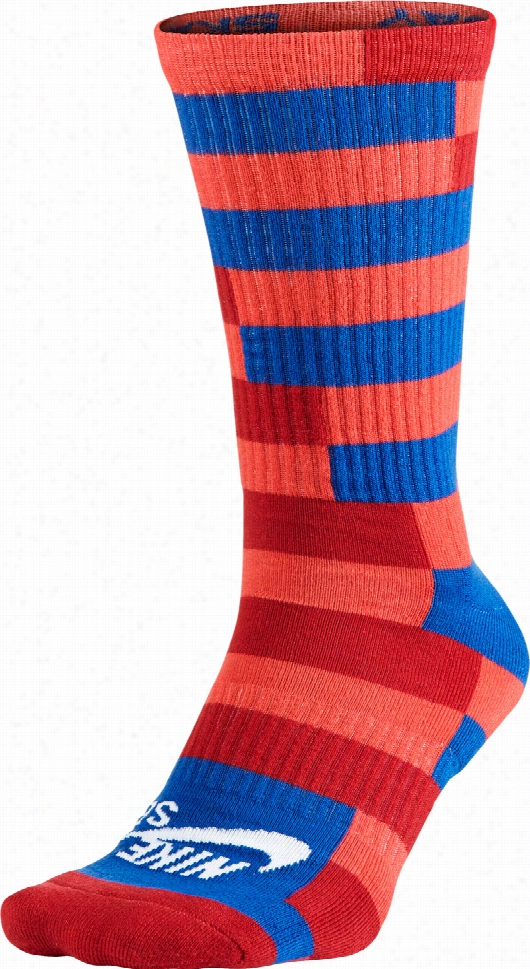 Nike Striped Dri-fit Skate Crew Socks