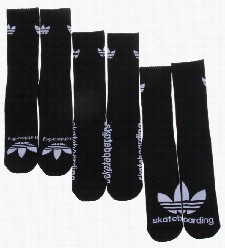 Adidas To The Degree That Skateboarding Crew 3-pack Sockks