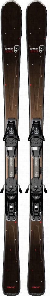 Salomon Origins Lava Skis Blac K/brown W/ L9 Bindings