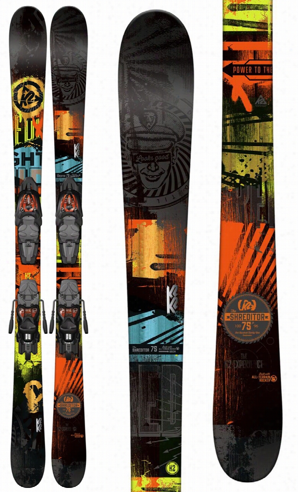 K2 Shrdditor 75 Rj Skis W/ Arker Fastrack2 .45 Bindings