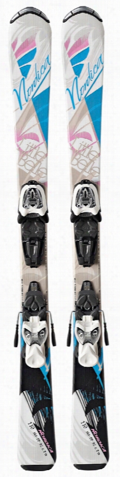 Nordica Little Belle Skis W/ Fastrak M 4.5 Bindings