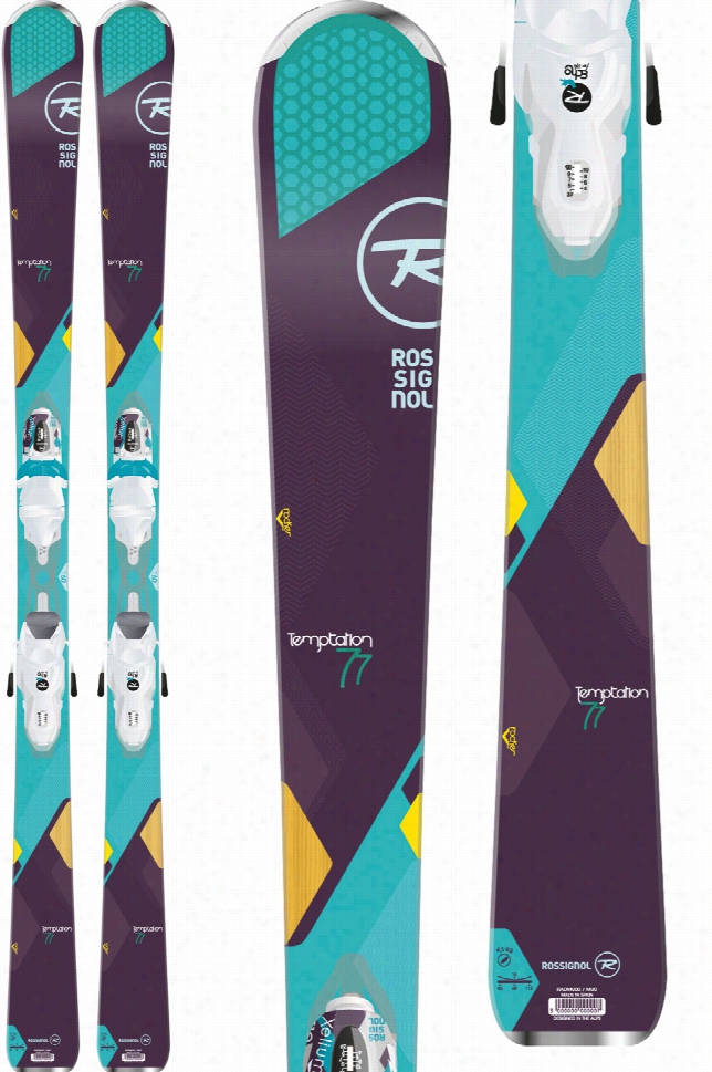 Rossignol Temptation 77 Skis W/ Xelium Saphir 110 Bindings