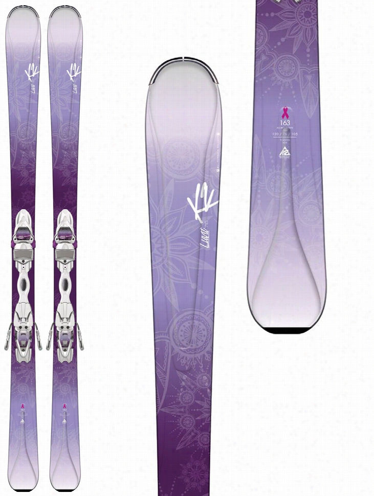 K2 Luvit 76 Skis W/ Marker Er3 10 Bindings