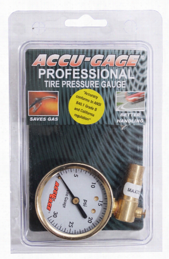 Meiser Presta-valve Dual W/ Pressure Relief 30psi Tire Pressure Gauge