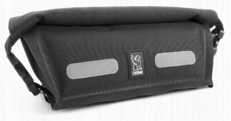 Chrome Knurled Welded Handlebar Bike Bag Black/black