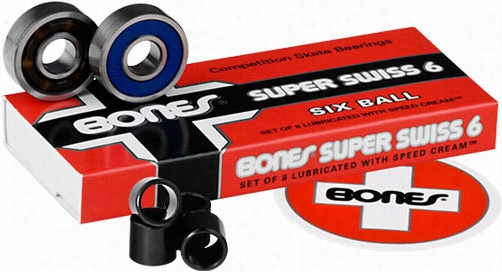 Bones Super Sviss 6 Ball Skateboard Bearings