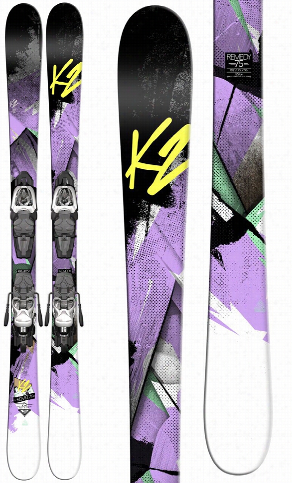 K2 Remedy 75 Jr Skis W/ Marker Fastrack2 4.5 Bindings