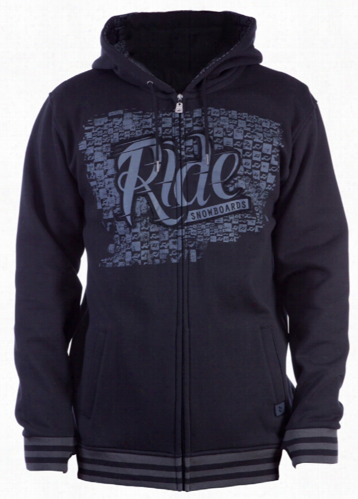 Ride Applique Completely Zip Hoodie