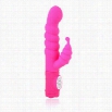 G-spot vibrator - Twistty silicone rabbit vibrator (Pink)