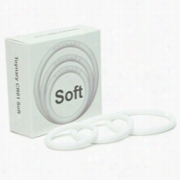 Toynary Cr01 Soft Silicone Cock Ings (white)