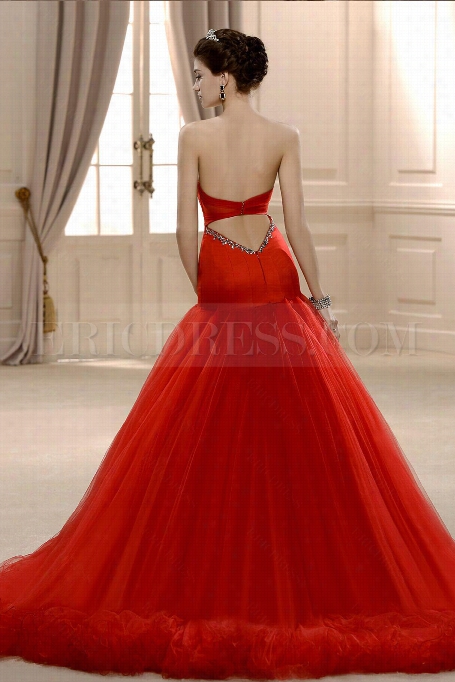 Amazing Proclaim/mermaid Sweetheart Floor-length Ebading Chapel Ruffles Wedding Dress