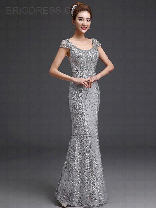 Ericdress Imaginary Scoop Sequins Case  Floor-length Evening Dress