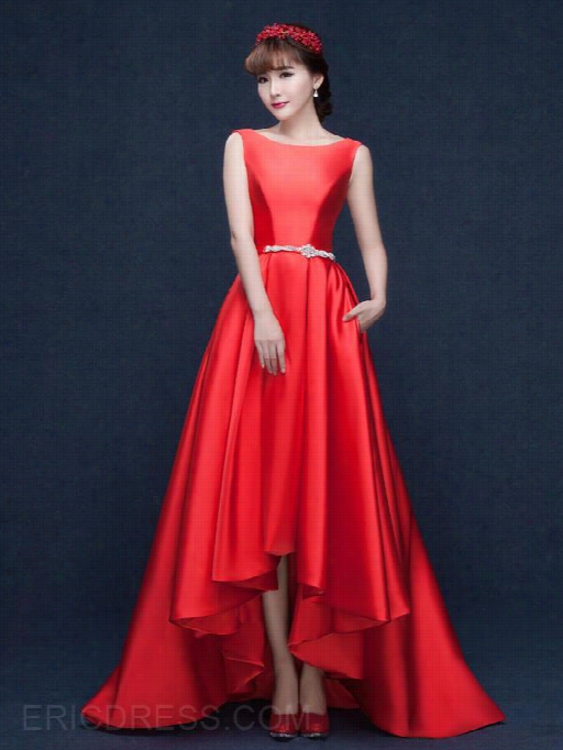 Ericdress Glamorous A-line Beadng Asymmetrical-length Eve Dresss