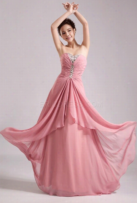 Gorgeous A-line Scoop Appliques Floor-length Charming Bridesmaid Dress