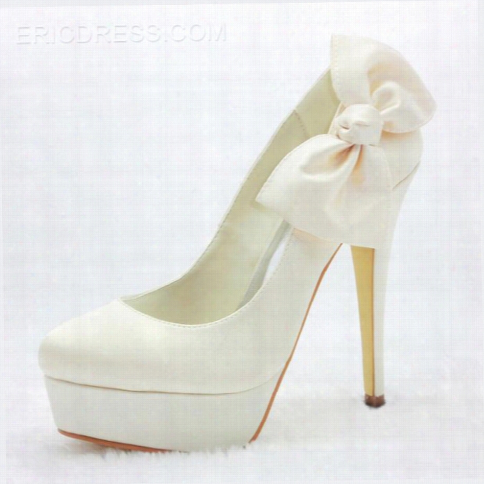Honey Satin Dagger Heels Closed Toe Prom/evening Shoes(champagne)