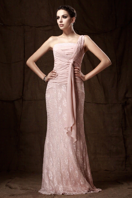 Sexy Lade Sheath/column One-shoulderf Loor-length Taline's Mother Of The Bride Dress