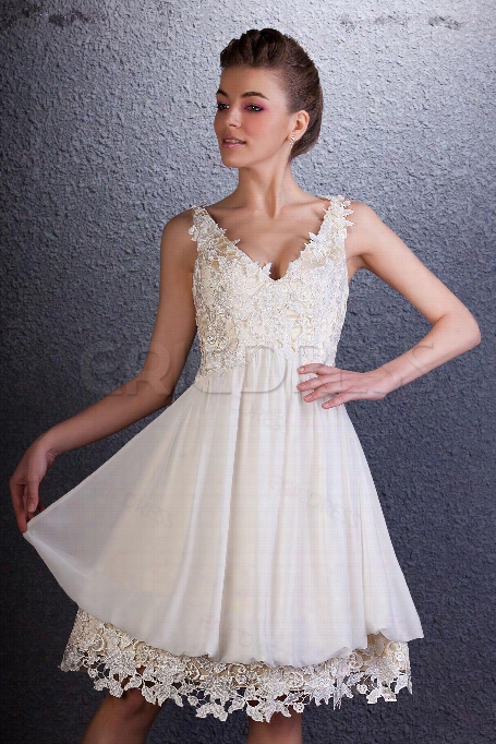 Stunning Mini V-neck Sleeveless Daria's Coctkal/homecoming Dress