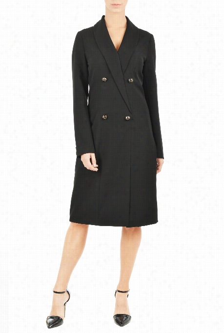 Eshakti W Omen's Doble Breasted Coat Dress