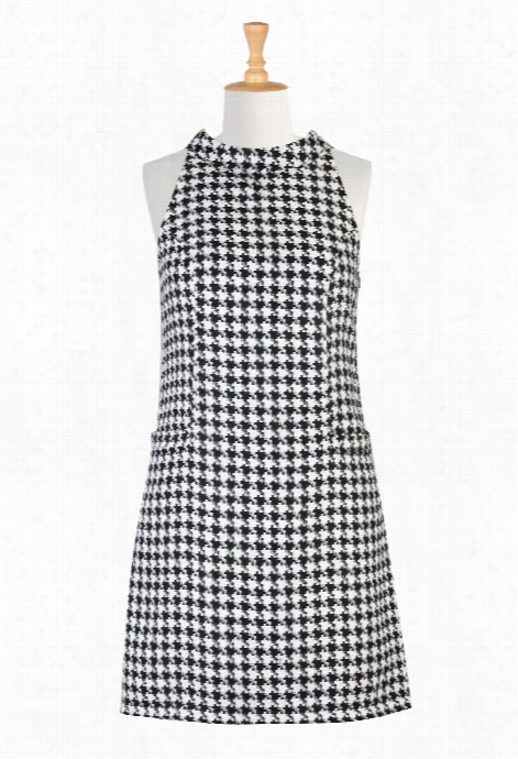 Eshakti Women's Houndstooth Mod Shift Dress