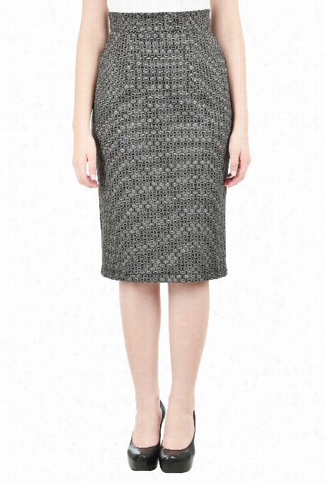 Eshakti Women's Jacquard Knit Pencil Skirt