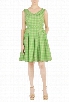 eShakti Women's Collared gingham check dress