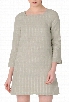 eShakti Women's Pinstripe cotton linen shift dress