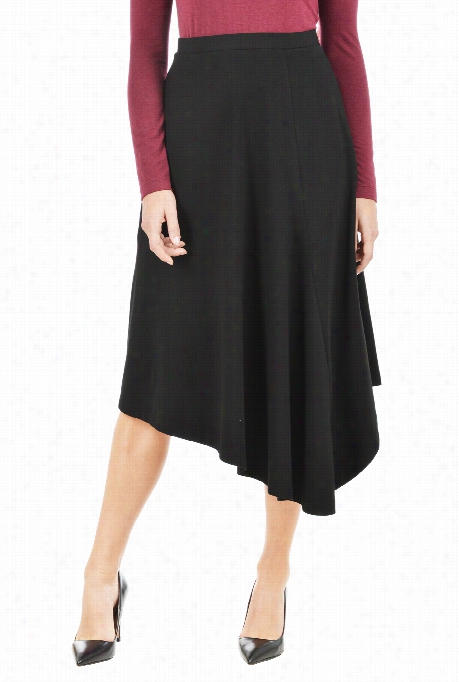 Eshakto Women' Sasymmetric Hem Cotton Knit Skirt