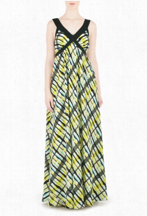 Eshakti Women's Contrast Trim G Raphic Print Maxi Dress