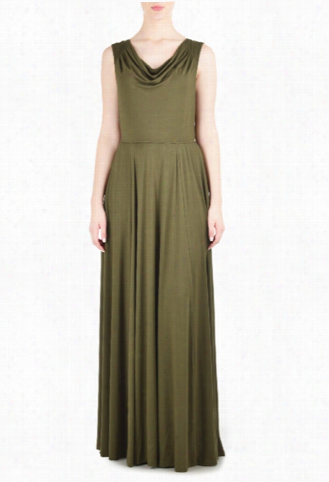 Eshakti Womeen's Cowl Necj Jersey Knit Maxi Dress