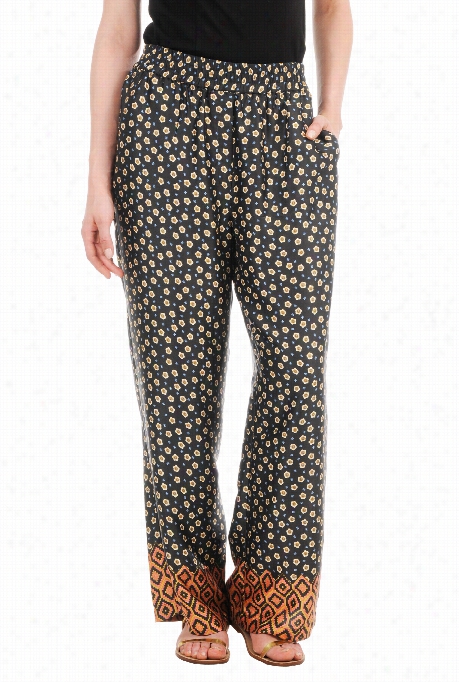 Eshakti Women's Floral Graphic Print Crepe Pants