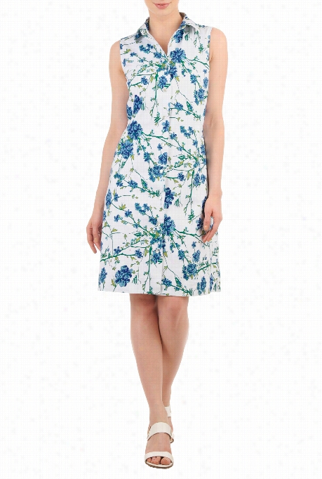 Eshakti Women's Summer Floral Cotto Nshirtdress