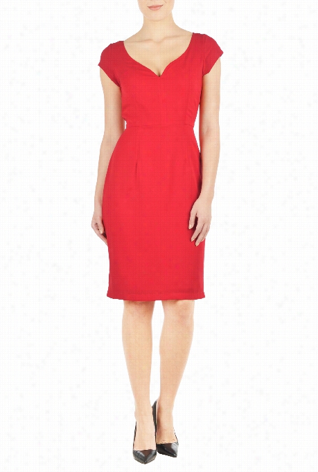 Eshakti W Omen's Woven Twill Sheath Dress