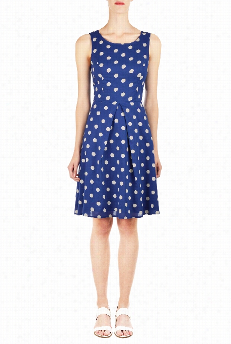 Eshakti Women's Cuotut Back Polka Dot Print Drwss