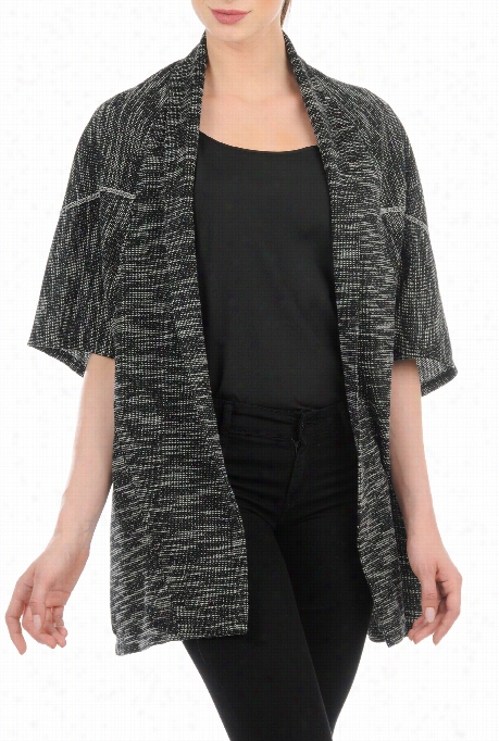 Eshakti Wome'ns Draped Kimono Knit Jakcet